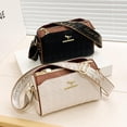 thumbnail image 4 of Checkered Shoulder Bag for Women, Retro Wide Strap Crossbody Purse, PU Leather Fashion Handbag, 4 of 8