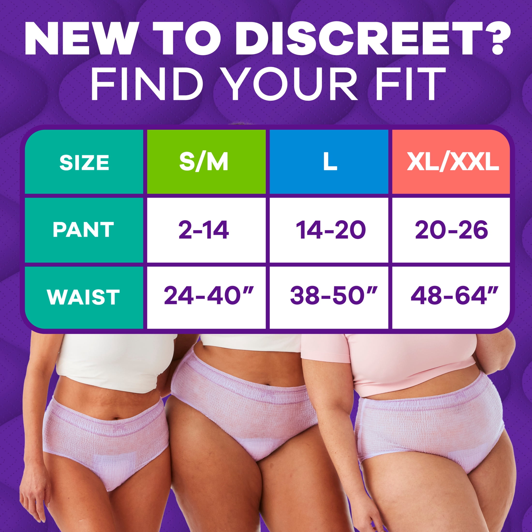 Always Discreet Adult Diapers for Women, MaxiProtect, Incontinence Underwear, Maximum Plus Absorbency, Size L, 24 Count