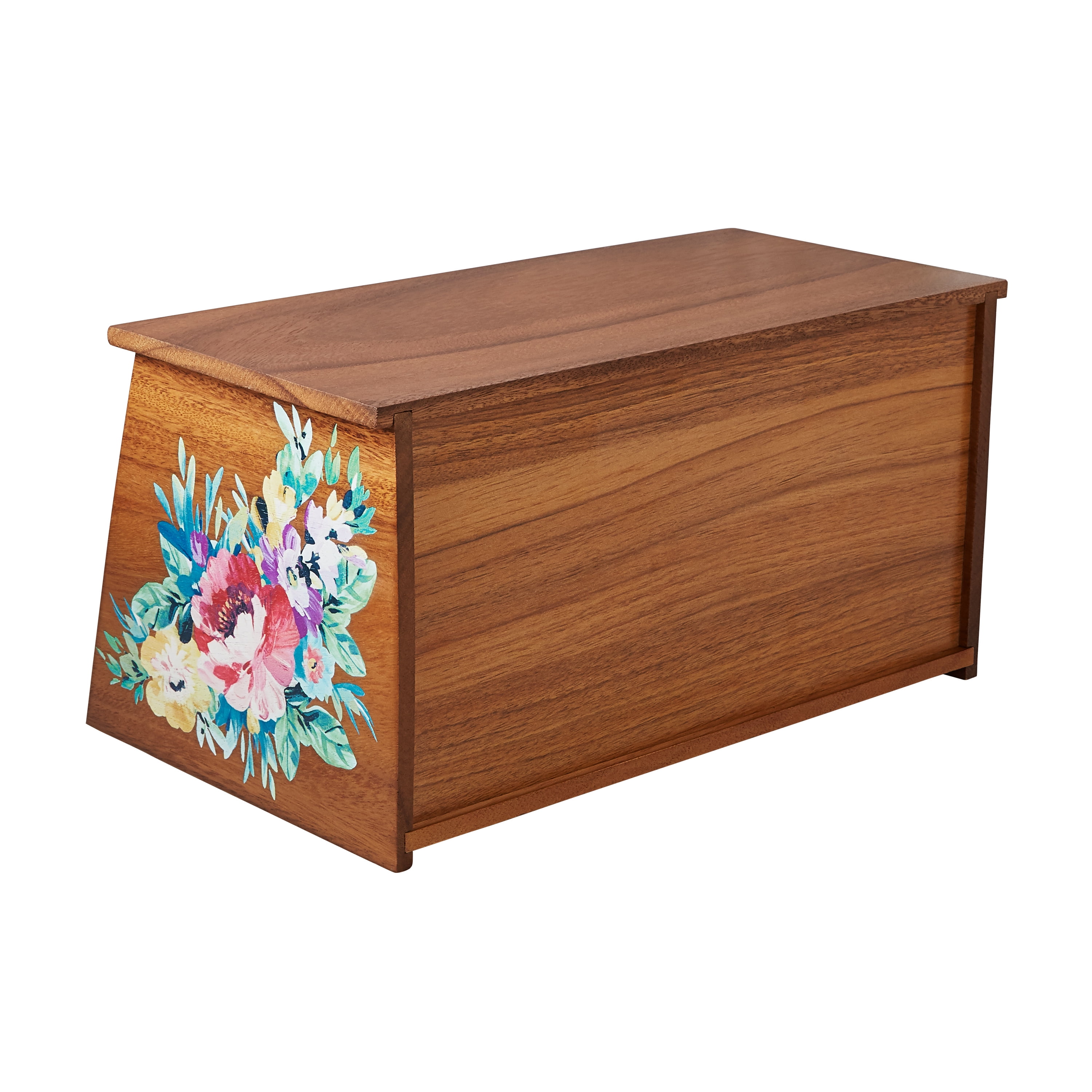 The Pioneer Woman Sweet Romance Acacia Wood Bread Box, Brown, 1 Piece