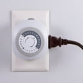 GE 24Hour Basic Indoor PlugIn Mechanical Timer, 1Outlet, 15152
