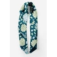 thumbnail image 2 of Bimba Blue Leaves & Flower Floral Pure Silk Printed Scarf Dupatta Head Neck Wrap Bandanas For Women 40 x 80 Inches, 2 of 6