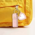 thumbnail image 4 of Portable Cosmetic - Lip Gloss Keychain Holder with Mini PU Leather Lipstick for Travel Stylish Storage with Heart Pendant for Modern Women, 4 of 4