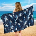 thumbnail image 5 of Bulopur Shark Front Car Seat Cover Towel for Men Skull Decorative Car Seat Protector with Storage Bag for Vacation Running Portable Fit SUV Sedan Truck 1pcs, 5 of 7