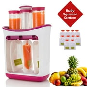 Leyeet Squeeze Station For Homemade Baby Food, Pouch Filling Station with 10 Storage Bags For Puree Food, No Food Splashing, BPA-Free, Dishwasher Safe, Suit Babies, Toddlers, Children