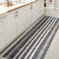 thumbnail image 4 of JONATHAN Y WASHABLE 2 x 8 Runner Rug, Vichy Geometric Striped - Slate Gray/Ivory, WSH122C-28, 4 of 9