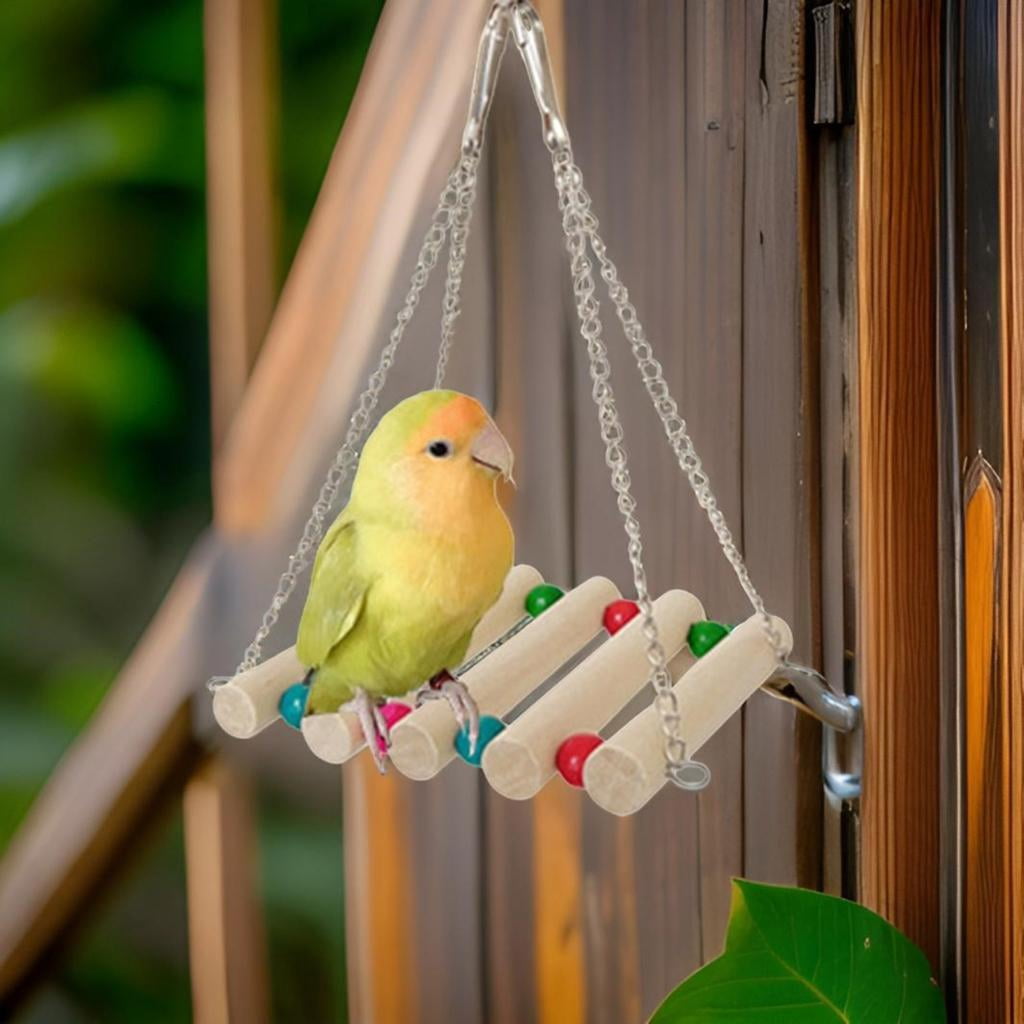 Bird Tearing Puzzle Perch Toy Bird Cage Chewing Toy Rattan Standing Toy for Small Bird Birdcage Decors Bird Supply