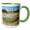 Green/White, variant on 3drose, Wyoming, Yellowstone National Park. West Geyser Basin, Abyss Pool, 11oz Two-tone Yellow Mug