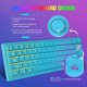 thumbnail image 5 of ZIYOULANG T50 60% Inalámbrico RGB Teclado y Mouse para Juegos 4000mAh Recargable, 64 Teclas TKL Diseño Ultracompacto, Mouse para Juegos Ligero para PC MAC PS4 Xbox Office Gamers-azul, 5 of 5