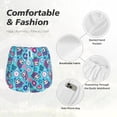 thumbnail image 4 of Susaid Wls And Flowers Print Women's High Waisted Running Shorts Quick Dry Athletic Gym Track Workout Shorts Zip Pocket-Medium, 4 of 7