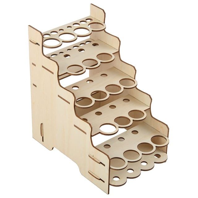 Toystoory Estante de almacenamiento de pintura modelo, estantes de escritorio para manualidades de madera, soporte de pigmento DIY para mesa, estantes de Type3 NO3 Toystoory HA012201-01