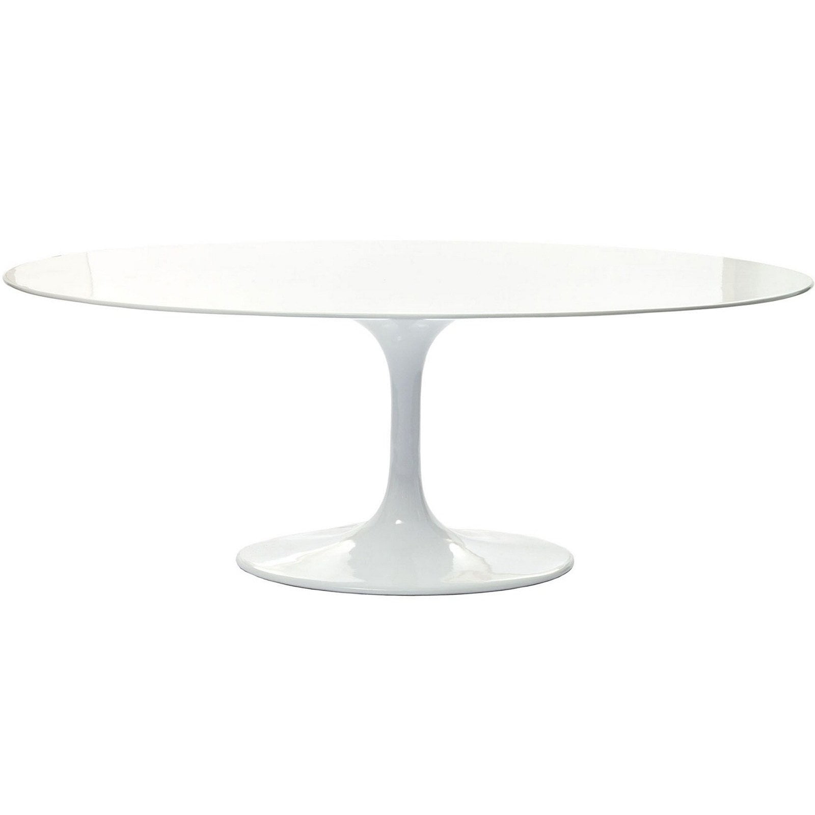 Modway Lippa Oval White Fiberglass Dining Table Walmart 