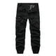 thumbnail image 1 of Pantalones largos para hombre, multibolsillos, lavados, informales, para exteriores, de algodón y poliéster, 1 of 3
