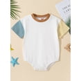 thumbnail image 2 of Coduop Infant Baby Romper Contrast Color Short Sleeve Jumpsuits Summer Newborns Bodysuits, 2 of 9