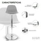 thumbnail image 2 of Silla de bar Giratoria Gaon con Reposapiés y respaldo medio gris 1 pieza GN-BRS01, 2 of 9