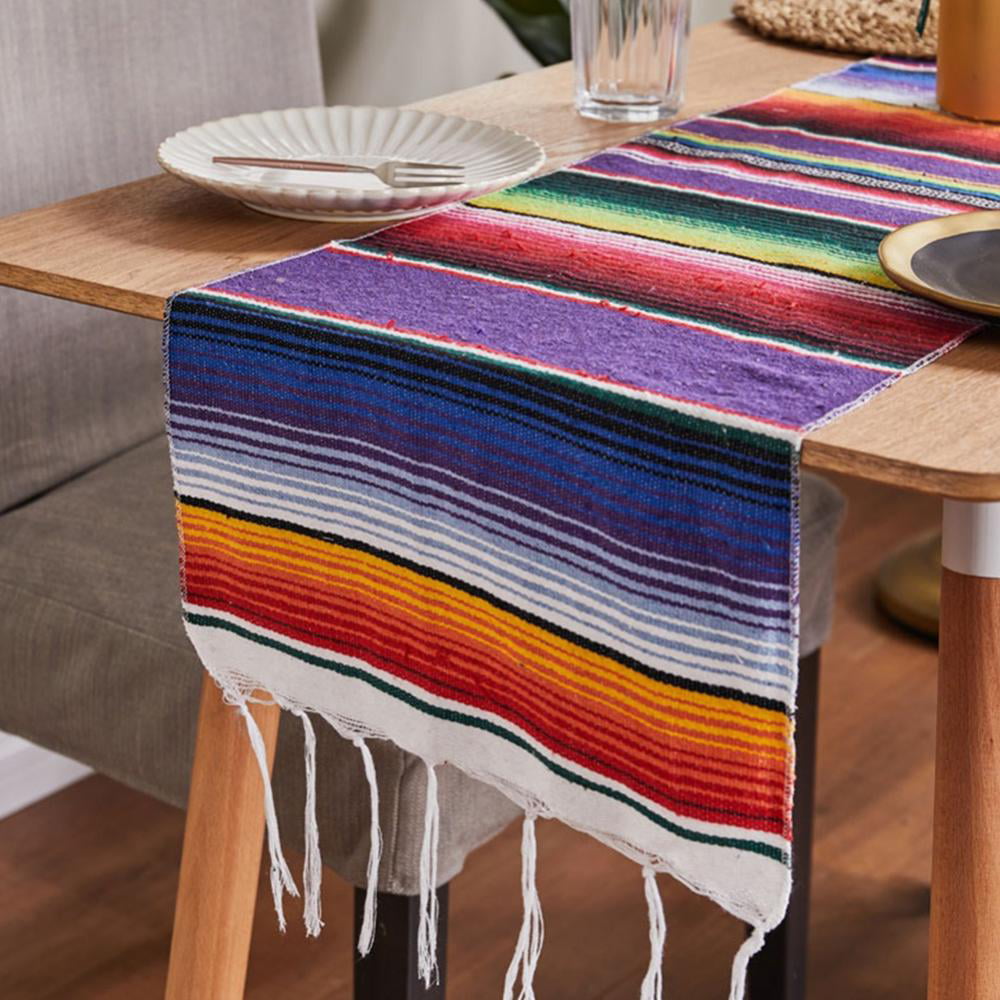 Fowecelt Mexican Serape Blanket Tablecloth 59 84 Inch For Party Wedding Outdoor 