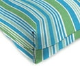 thumbnail image 2 of Jordan Manufacturing 18" x 18" Ferb Turquoise and Green Stripe Square Tufted Contoured Outdoor Wicker Seat Cushion (2 Pack), 2 of 9