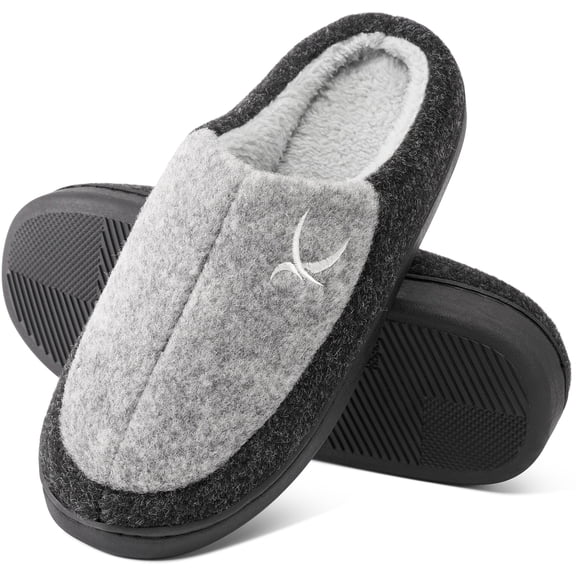 Ecetana Mens House Slippers with Memory Foam Cozy Warm Slip On House Shoes for Indoor Outdoor