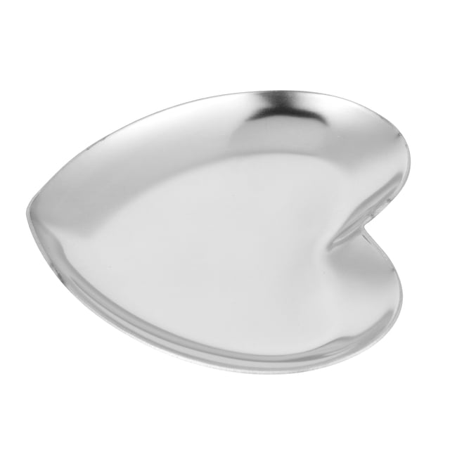 Large Heart Shaped Stainless Steel Palette For Makeup, Painting, Color Mixing - Professional Nail Art With Portable Design