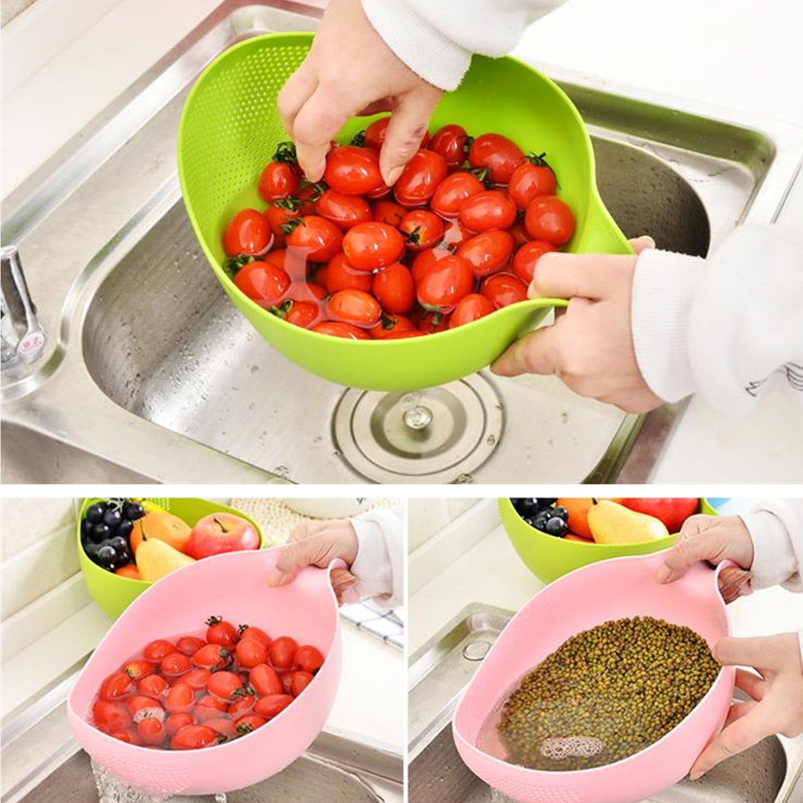 Colander Strainer Wash Bowl Kitchen Cooking Vegetables Beans Wash Fruits