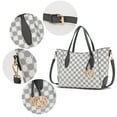 thumbnail image 3 of MKF Collection Gianna Vegan Leather Women's Tote Bag, Functional Shoulder Purse Handbag & Wristlet Wallet 2 pcs by Mia K - Charcoal Gray, 3 of 10