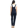 thumbnail image 2 of Womens Distressed Denim Overalls with Tapered Leg and Pockets, 2 of 5