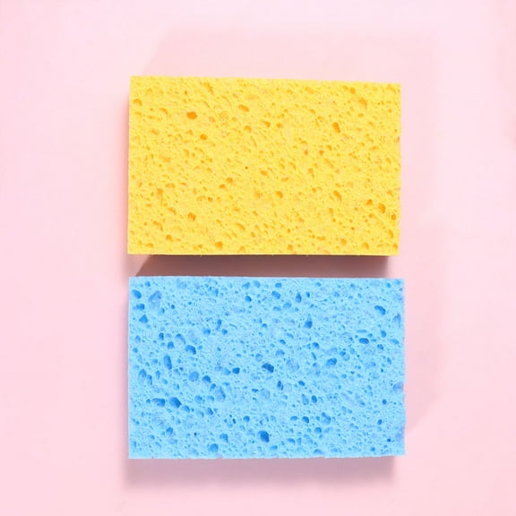 DECORNIJIA Kitchen Cleaning Sponges Blue Cellulose Sponge 12Pcs 4.2x2.8in