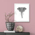 thumbnail image 4 of Designs ByLITA Elephant, 5 x 7 White Wall Print Animals (Framed) | Family Presents | Bedroom | Stylish Kindergarten Decor, 4 of 4
