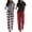 Black Red Plaid/Light Grey Plaid, variant on 2 Pack Pajamas for Women Set Short Sleeve Sleepwear Top and Pants Pjs Soft Printed Lounge Sets with Pockets
