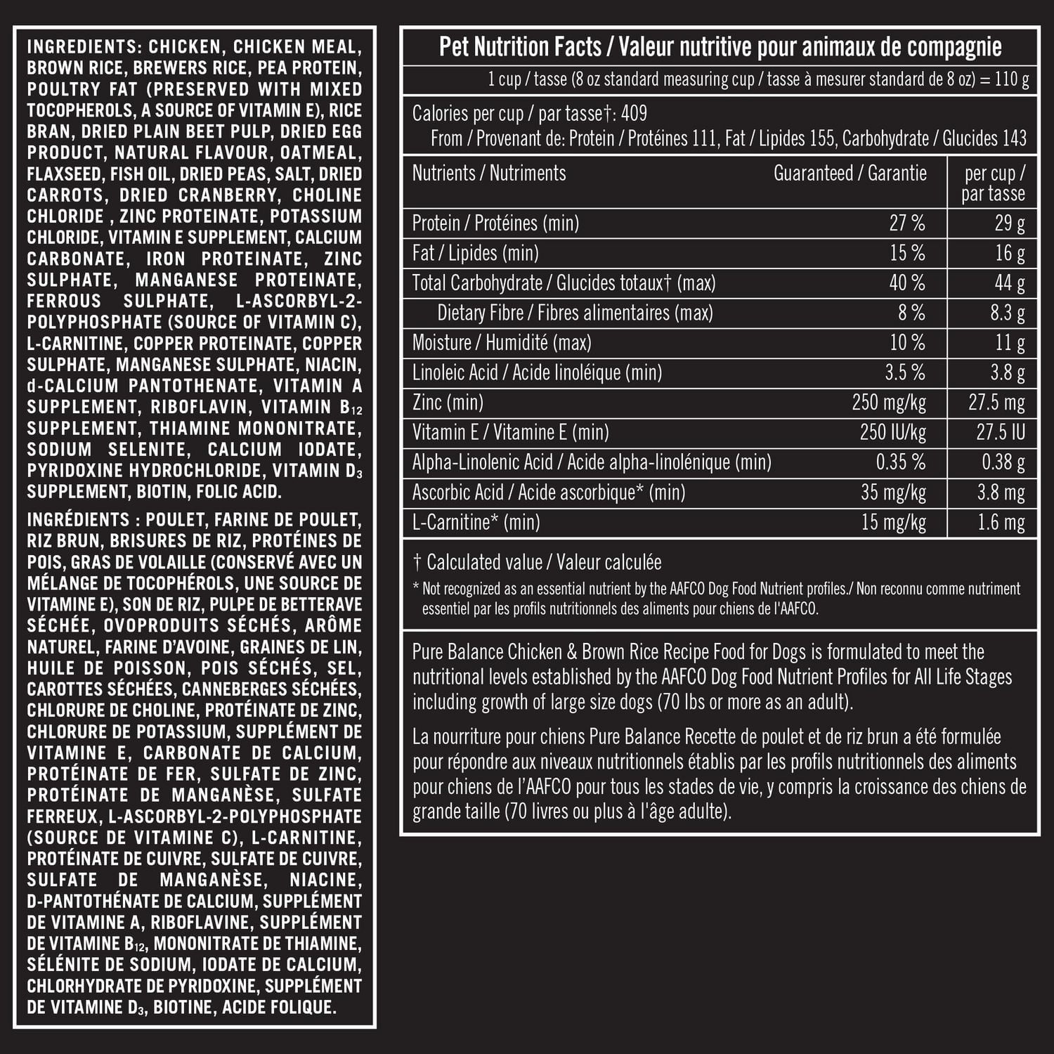 Pure Balance Chicken & Rice Recipe Dry Dog Food 3.6kg