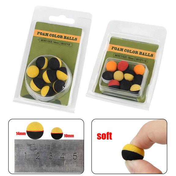 10Mm Diameter Foam Ball Bait For Carp Fishing Lightweight Eva Bait Float 10Mm（10Pcs） Fangkenuo