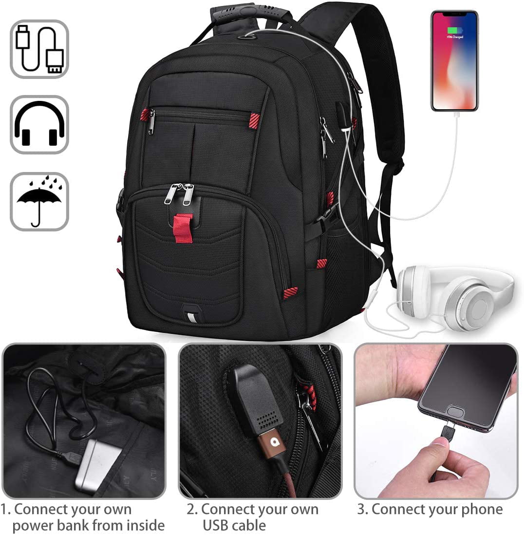 Hotsir Extra Large Laptop Backpack For 17.3 In Notebook Anti-Theft Lock