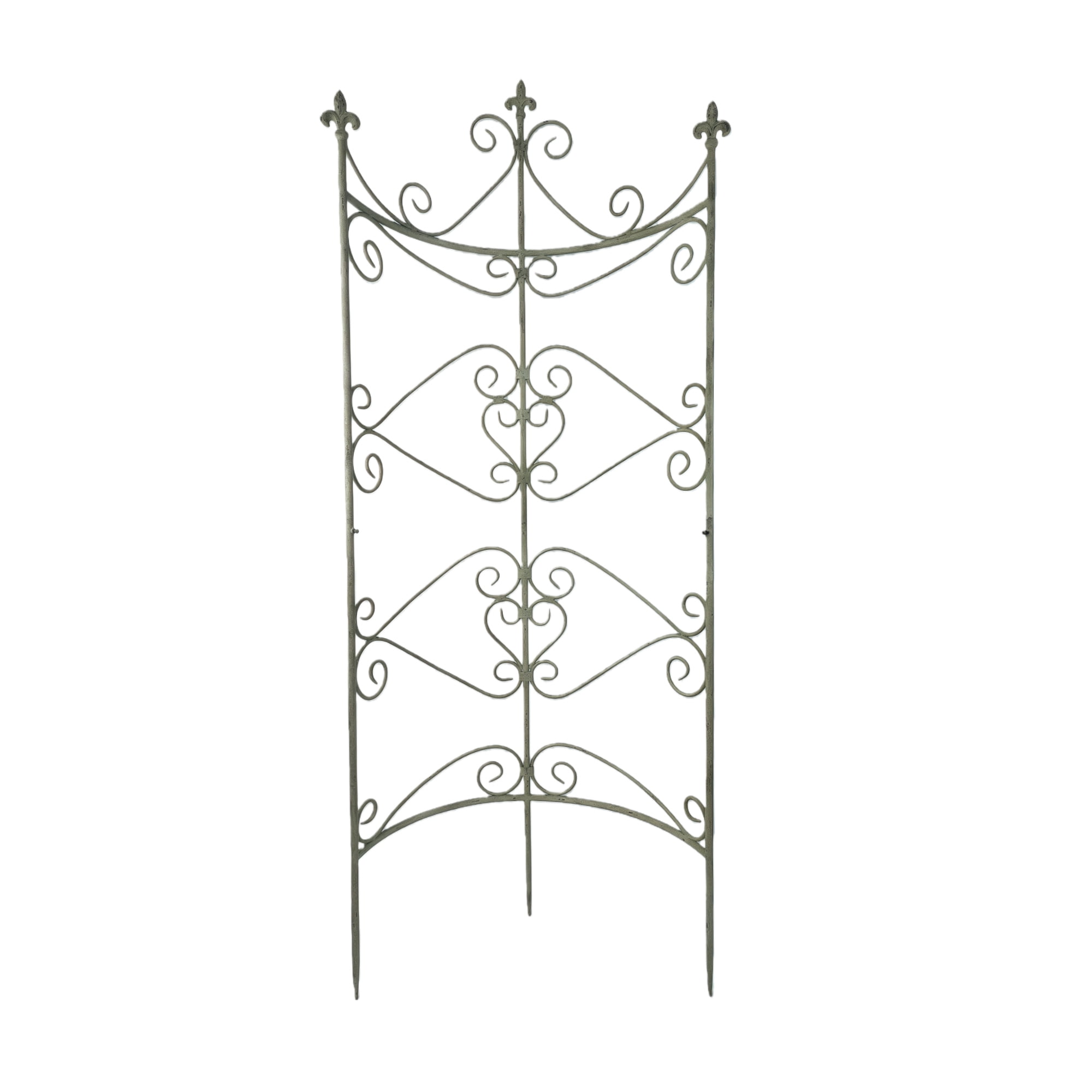 YIYADO 25.6"×67.72" Iron Garden Fence, Vintage Green Rustic Style Decorative Fence Panels, Outdoor Yard Landscape Pathway Border, Animal Barrier for Flowers & Plants, Climbing Trellis