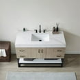 thumbnail image 2 of Toledo 48" Single Sink Bathroom Vanity Light Walnut White Integral Top No Mirror, 2 of 13