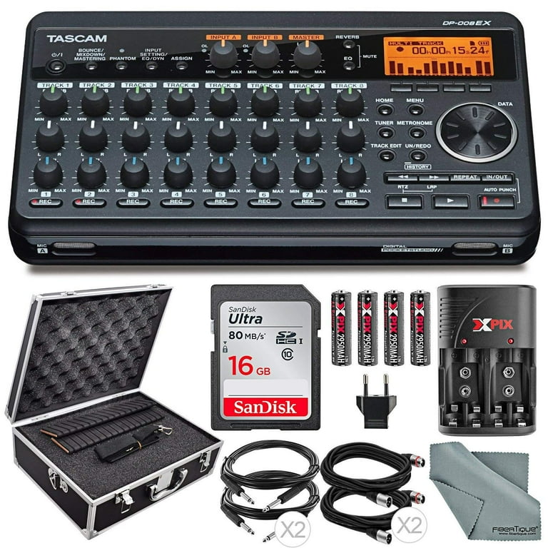 Tascam DP-008EX 8-Track Digital Pocketstudio Bundle with