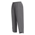 thumbnail image 7 of Admvng Womens Plus Size Pants Cotton and Linen Summer Casual Drawstring Waist Comfy Pants, 7 of 7