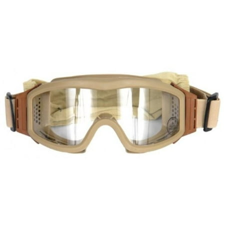 CA-201T Clear Lens Safety Airsoft Goggles (Desert Tan), Maxiumum Protection By Lancer