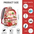 thumbnail image 6 of Cute Cartoon Apple Print Waterproof School Backpack - Ergonomic Student Bookbag with Padded Straps, Lightweight Durable Daypack for Teens, College Students & Commuters, Red Green Classic Fruit Design, 6 of 6