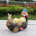 thumbnail image 4 of Columpio de flores en maceta de conejo enano JM micro paisaje jardín decoración de escritorio, 4 of 5