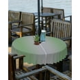thumbnail image 2 of Outdoor Round Tablecloth with Umbrella Hole and Zipper, Sage Green Ombre Waterproof Table Cover, Grey Modern Abstract Art Washable Patio Tablecloths for Party/Garden/Picnic, 60 inch, 2 of 6