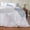 Bright White Stripe, variant on Ruvanti Queen Size Cotton Duvet Cover Set - Off White 3 Pieces with Button Closure, 92x96 inches