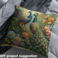 thumbnail image 3 of Peacocks Fabric By The Yard,Flowers Butterflies Upholstery Fabric,Garden Animals 3D Indoor Outdoor Fabric,DIY Wildlife Birds Botanical Decorative Fabric,Green Blue Pink,1 Yard, 3 of 5