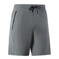 thumbnail image 6 of Domuza Mens Athletic Gym Shorts Utra-Light Quick Dry Running Workout Basketball Shorts with Zipper Pockets Sports Tennis Gray L, 6 of 6