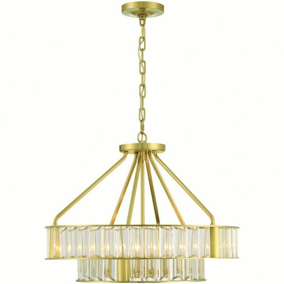 FAR-6006-AG Crystorama Lighting Farris - 6 Light Chandelier-20 Inches Tall and 24.5 Inches Wide