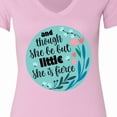 thumbnail image 4 of Inktastic Shakespeare She is Fierce Quote Women's V-Neck T-Shirt, 4 of 5