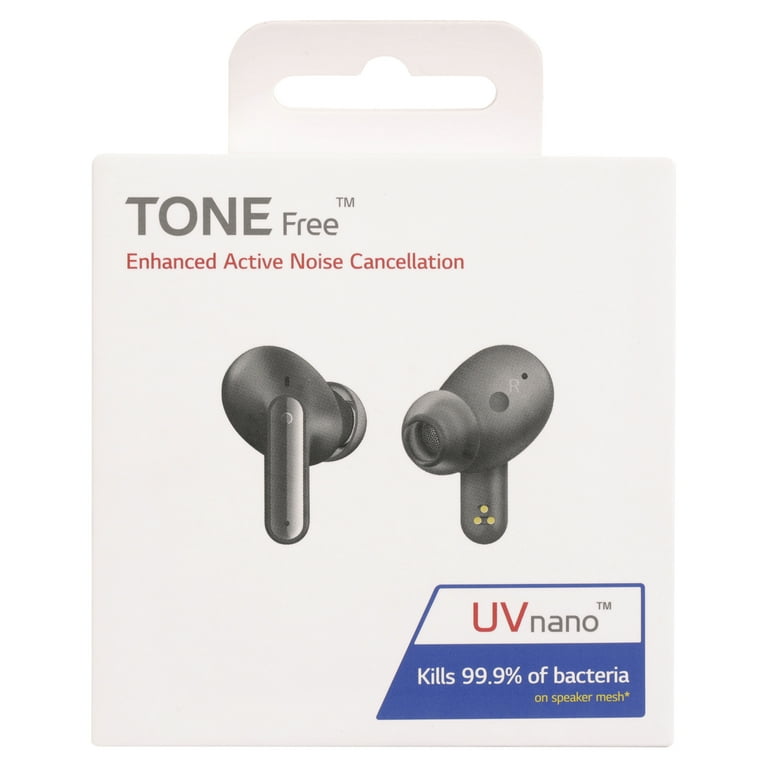 LG TONE FP8 Enhanced of Bacteria Sound, Immersive Cancelling 3 99.9% Free Speaker Mics, Bluetooth on UVnano Kills Earbuds Noise Black Active Mesh, Sound, Meridian True with Wireless 3D