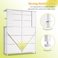 thumbnail image 4 of EnHomee White Dresser for Bedroom Tall Dressers & Chests of Drawers Fabric Dresser with 12 Drawers & LED Lights & Open Shelves, 4 of 9