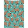 thumbnail image 4 of Capybara Blanket Capybara Gifts Capybara Stuff for Capybara Lovers Capybara Birthday Decoration Plush Blanket for Girls Boys Kids Women Men Adults, 60"x 80", 4 of 6