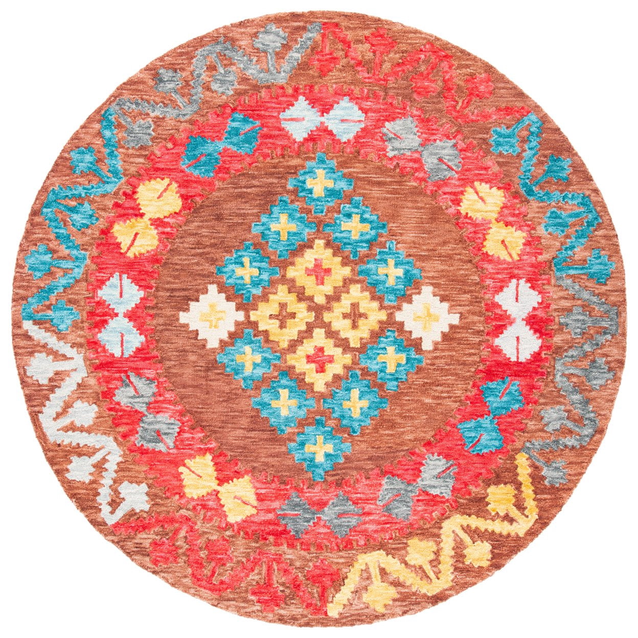 SAFAVIEH Aspen Edna Tribal Area Rug, Brown/Red, 5' x 8'