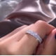 thumbnail image 5 of Anillo de acero inoxidable con diamante incrustado para drenaje metabólico, 5 of 7