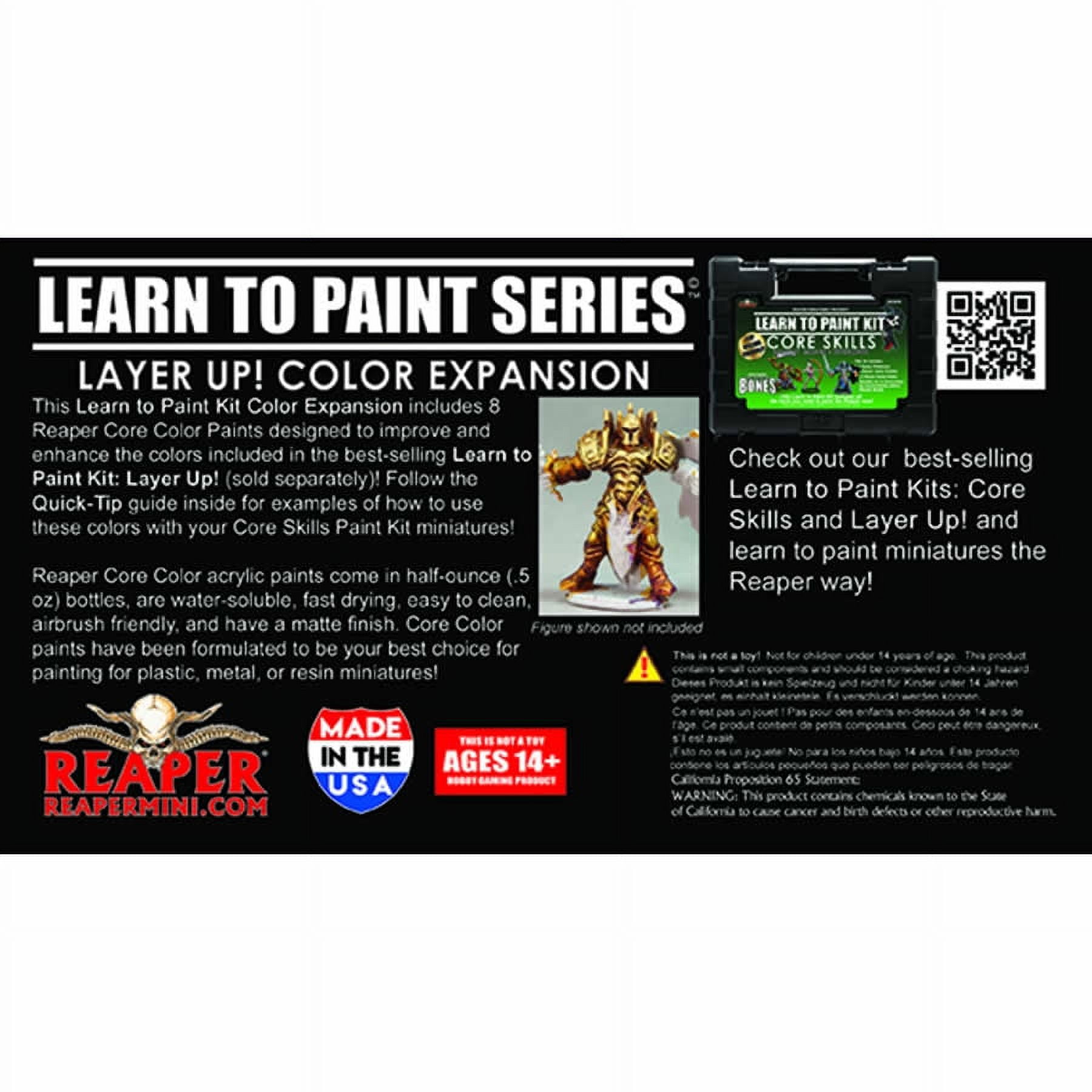 Reaper Miniatures Learn to Paint Kit - Layer Up! Color Expansion New